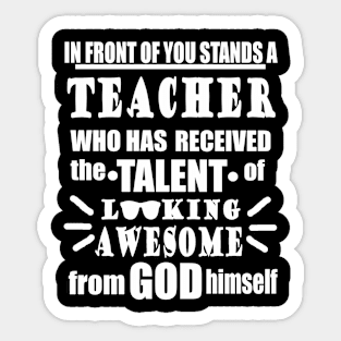 Teacher lessons gift idea funny saying Sticker